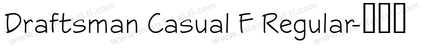 Draftsman Casual F Regular字体转换